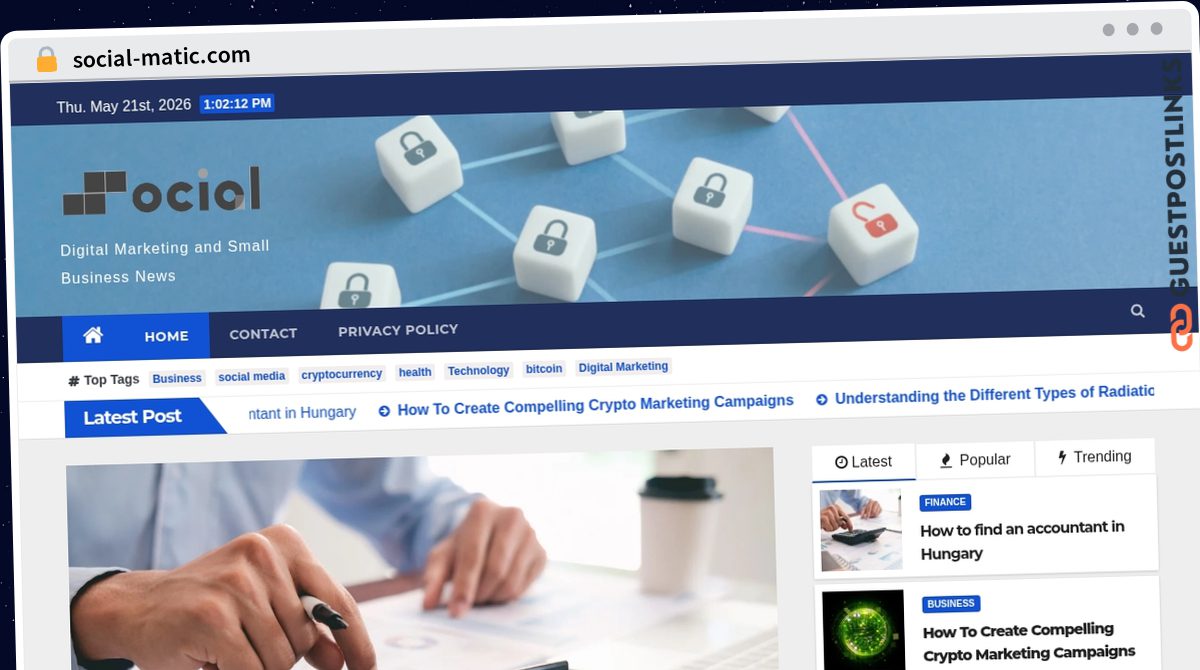 Publish Guest Post on social-matic.com