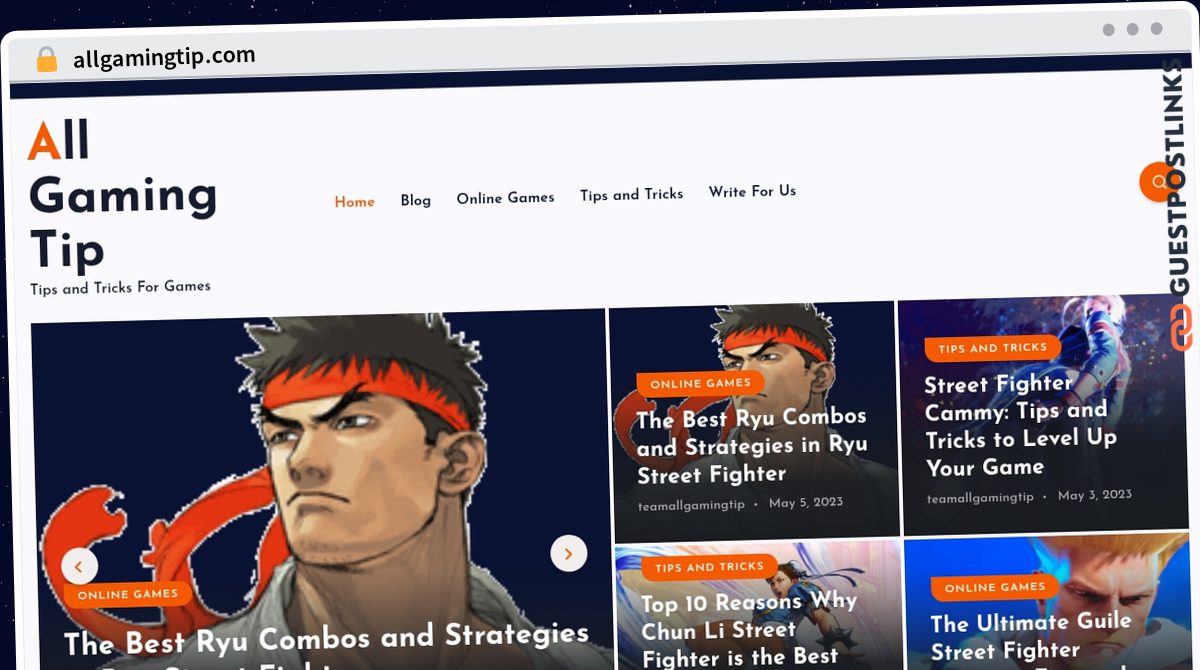 Publish Guest Post on allgamingtip.com