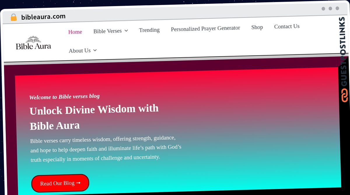 Publish Guest Post on bibleaura.com