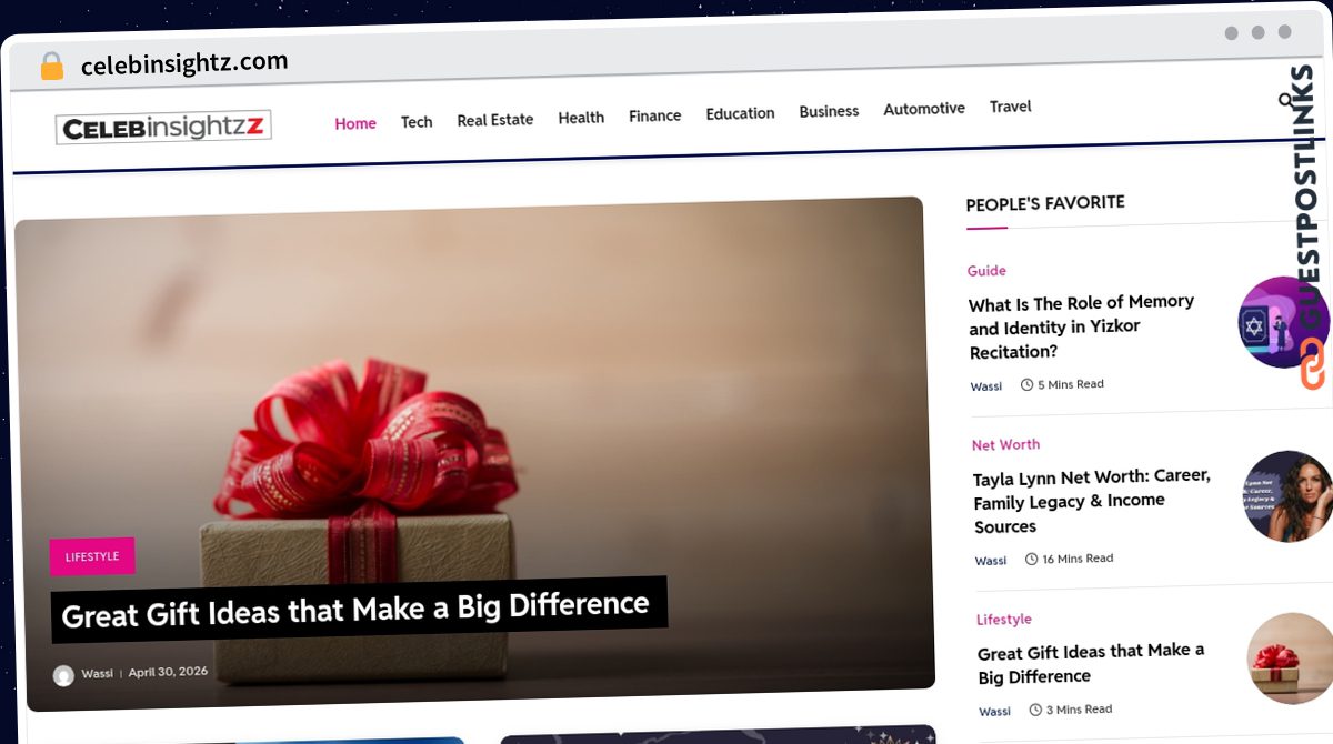 Publish Guest Post on celebinsightz.com