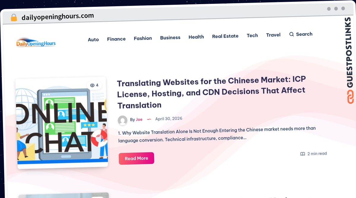 Publish Guest Post on dailyopeninghours.com