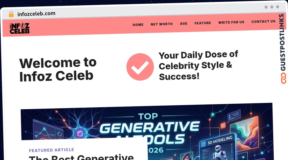 Publish Guest Post on infozceleb.com