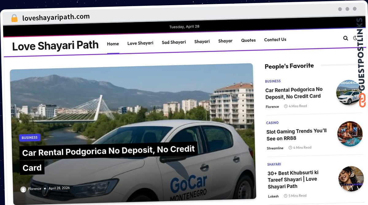 Publish Guest Post on loveshayaripath.com