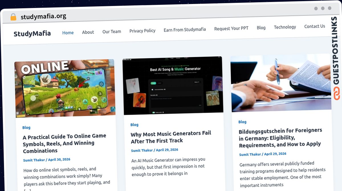 Publish Guest Post on studymafia.org