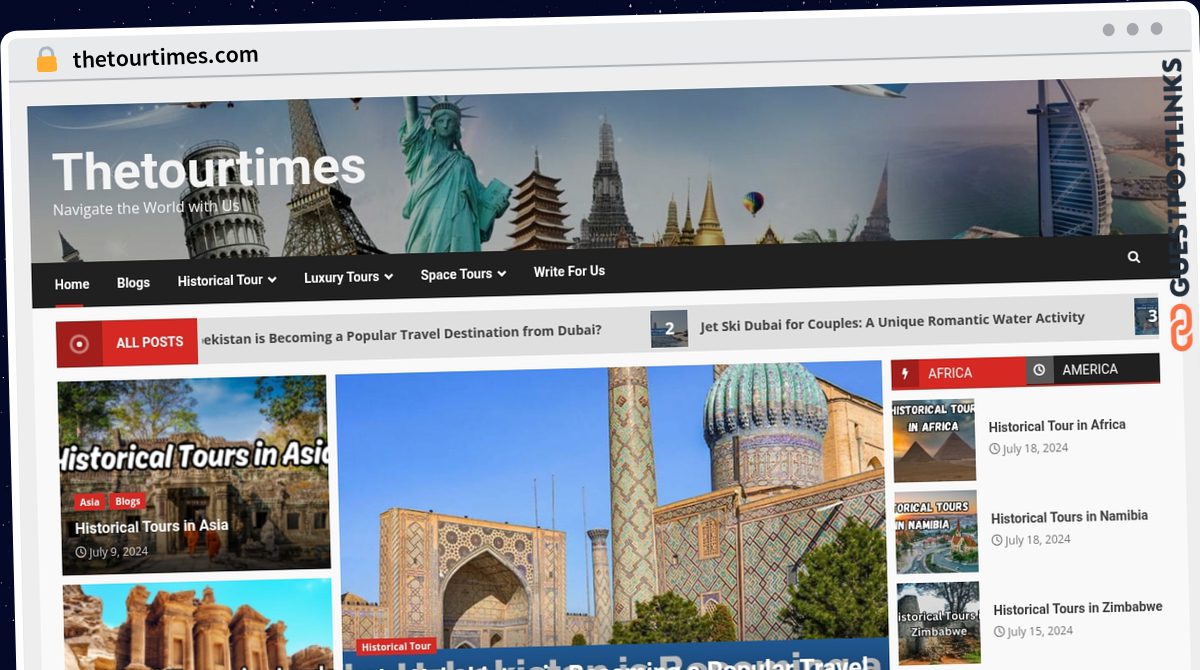 Publish Guest Post on thetourtimes.com