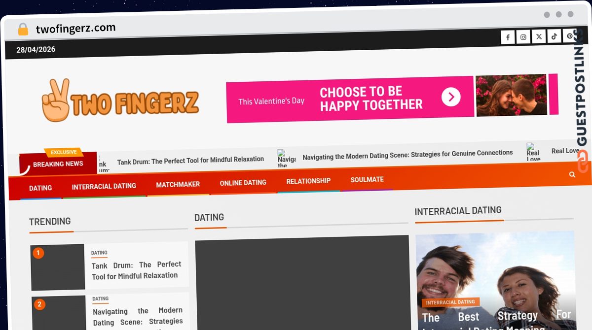 Publish Guest Post on twofingerz.com