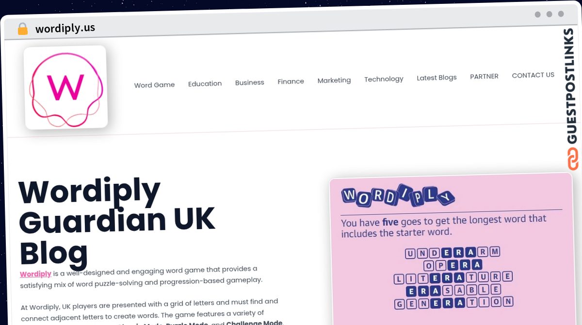 Publish Guest Post on wordiply.us