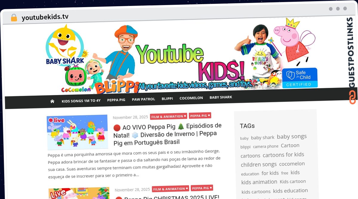 Publish Guest Post on youtubekids.tv