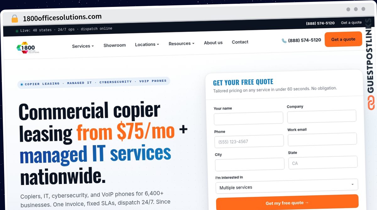 Publish Guest Post on 1800officesolutions.com