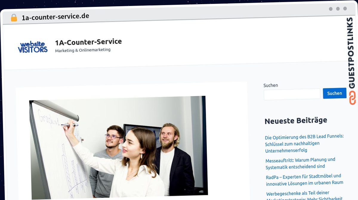 Publish Guest Post on 1a-counter-service.de