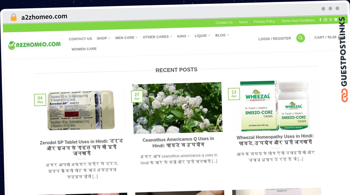 Publish Guest Post on a2zhomeo.com