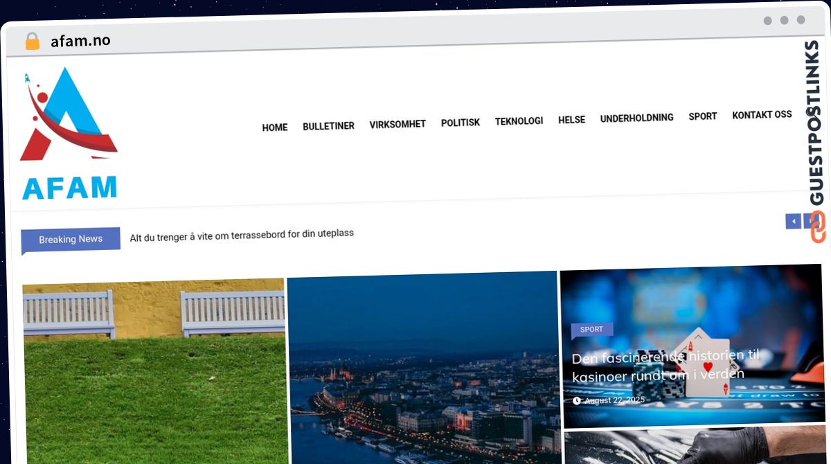 Publish Guest Post on afam.no