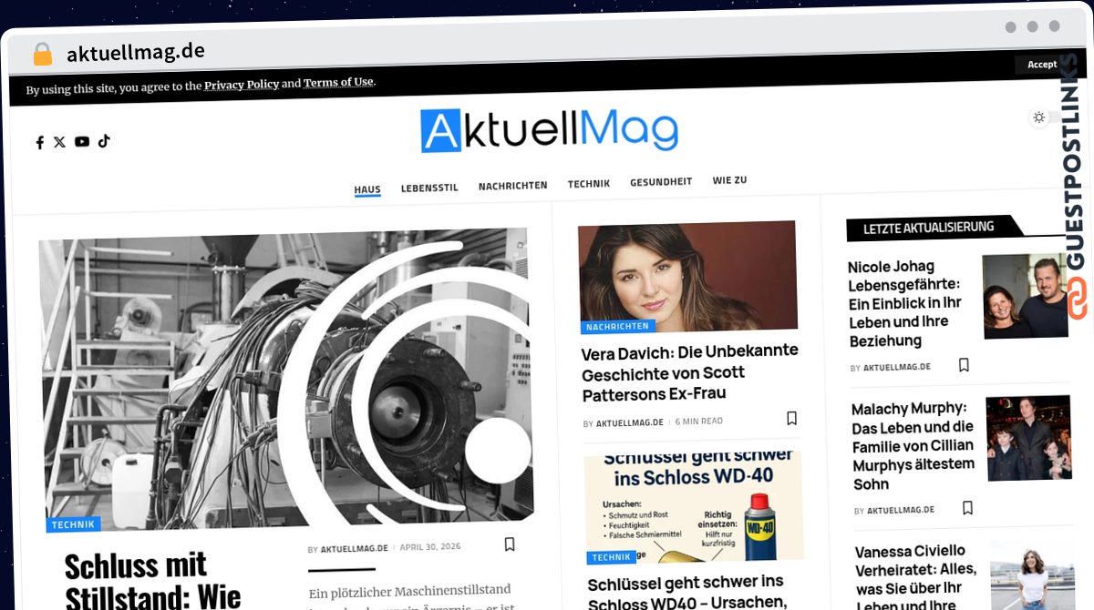 Publish Guest Post on aktuellmag.de