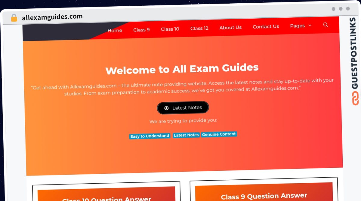 Publish Guest Post on allexamguides.com