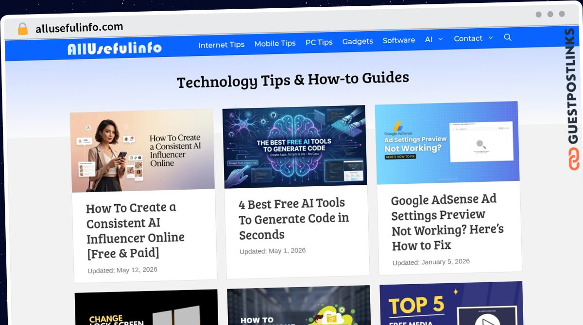 Publish Guest Post on allusefulinfo.com