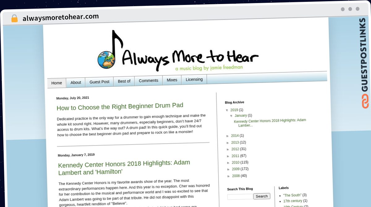 Publish Guest Post on alwaysmoretohear.com
