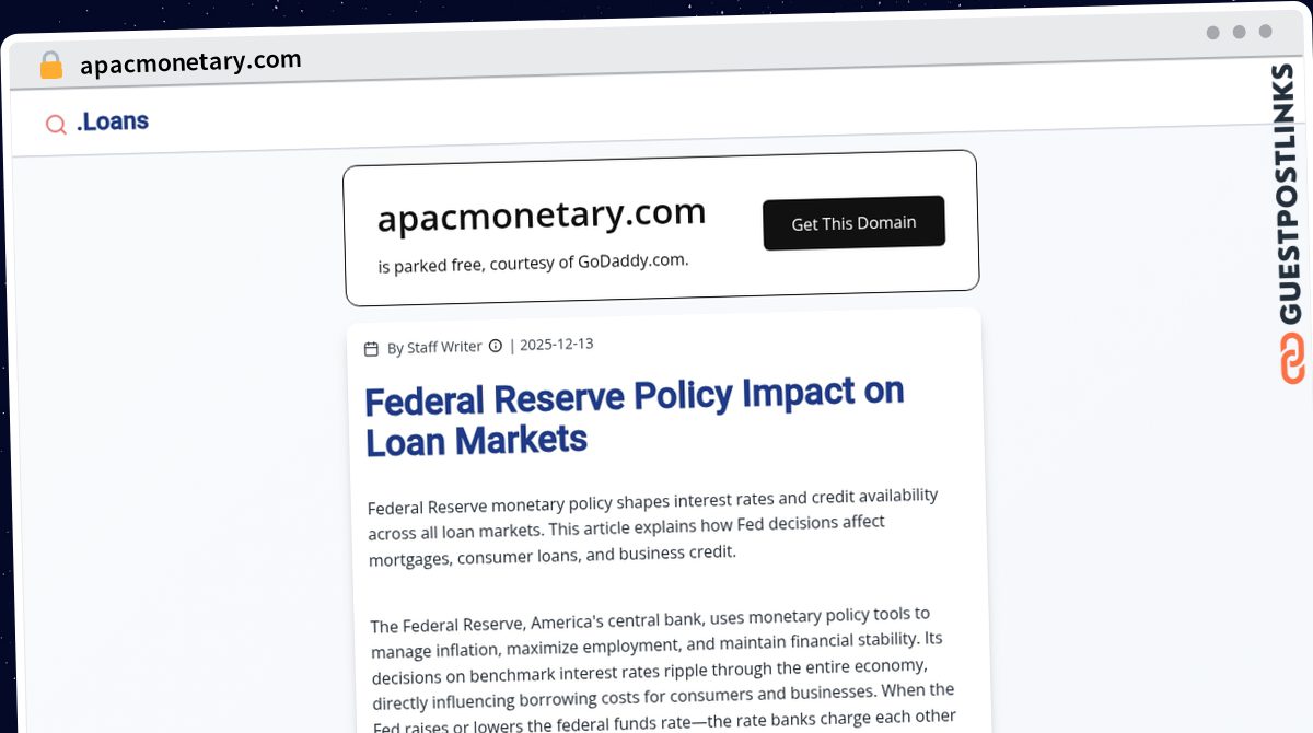 Publish Guest Post on apacmonetary.com
