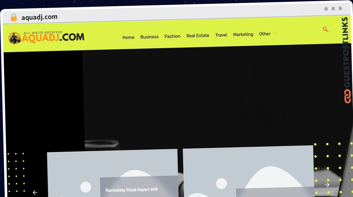 Publish Guest Post on aquadj.com