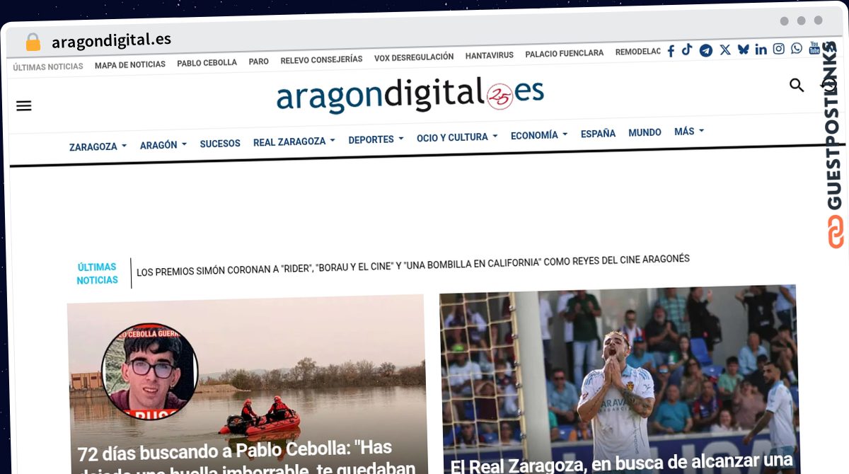 Publish Guest Post on aragondigital.es