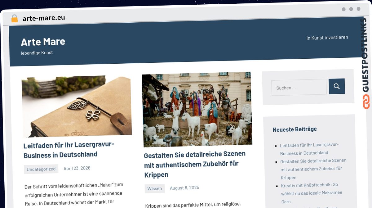 Publish Guest Post on arte-mare.eu