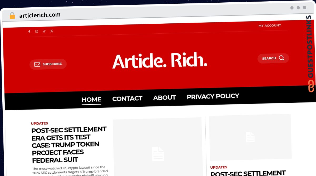 Publish Guest Post on articlerich.com