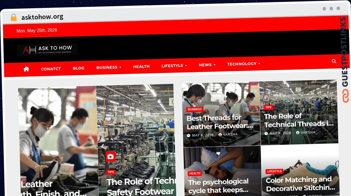 Publish Guest Post on asktohow.org