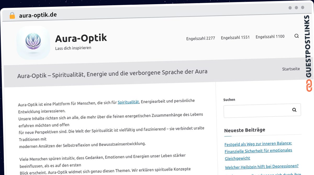 Publish Guest Post on aura-optik.de