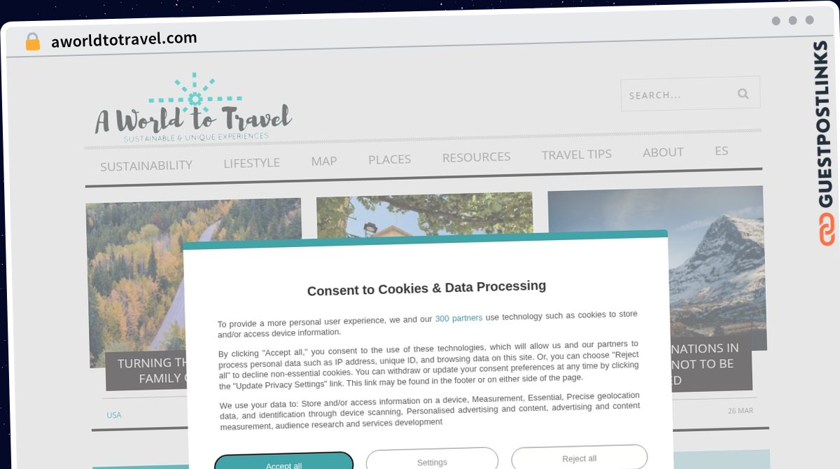 Publish Guest Post on aworldtotravel.com