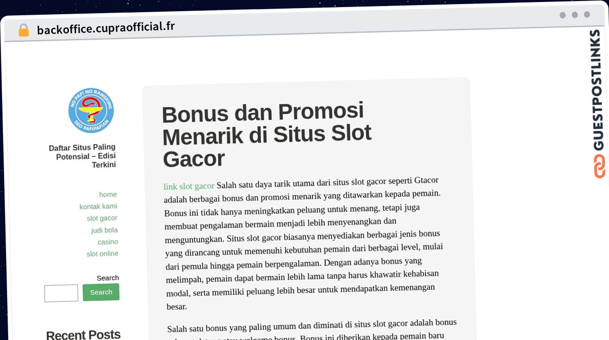 Publish Guest Post on backoffice.cupraofficial.fr
