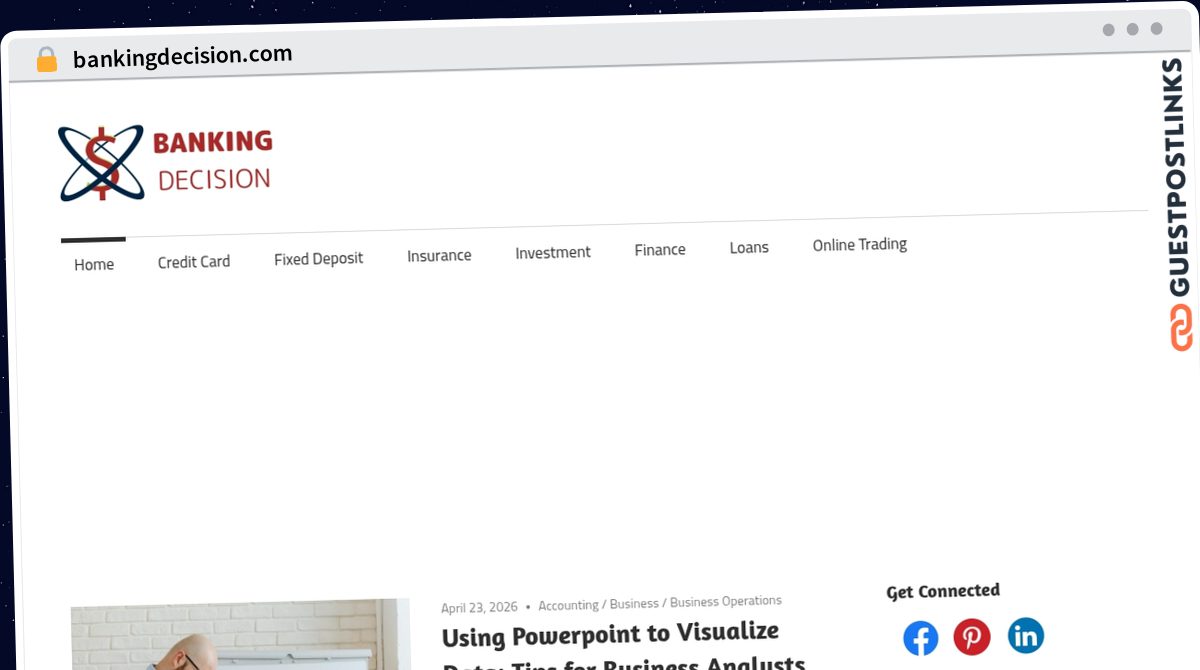 Publish Guest Post on bankingdecision.com