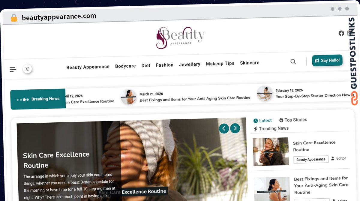 Publish Guest Post on beautyappearance.com