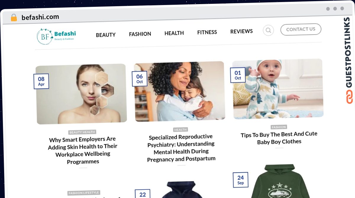 Publish Guest Post on befashi.com