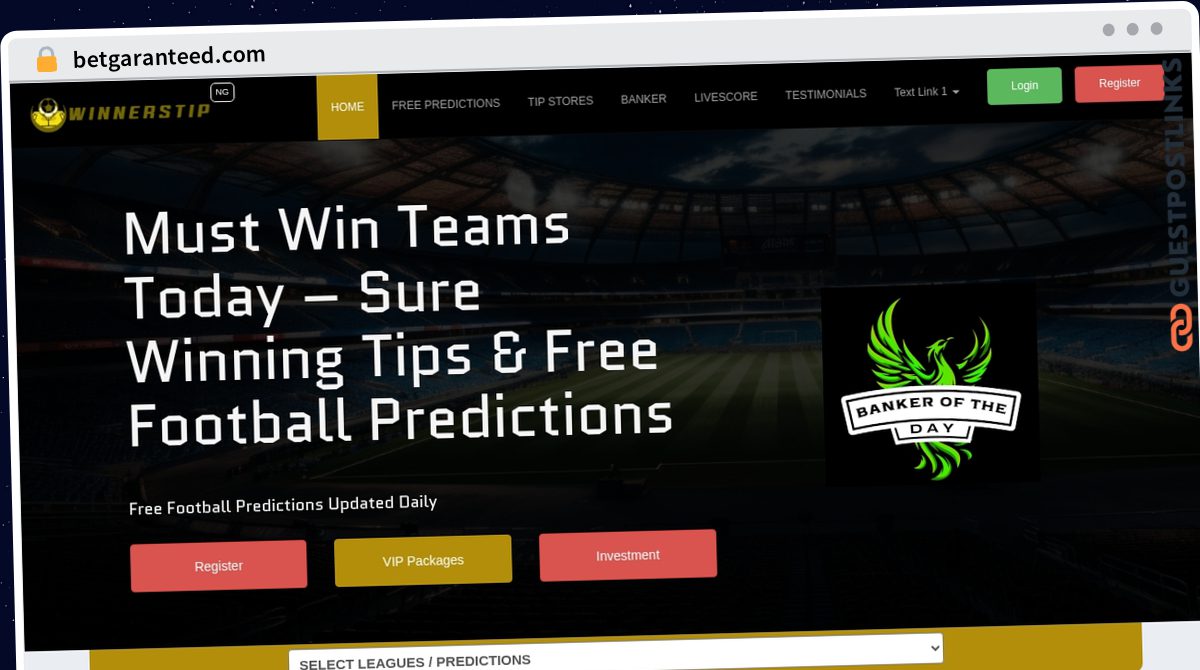 Publish Guest Post on betgaranteed.com