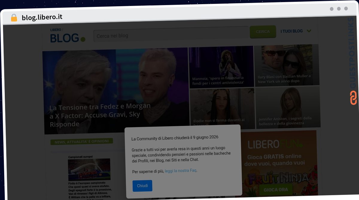 Publish Guest Post on blog.libero.it