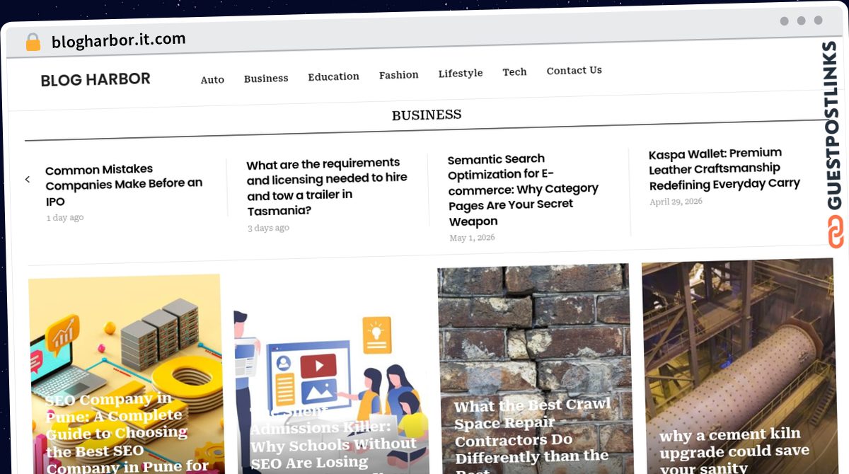Publish Guest Post on blogharbor.it.com