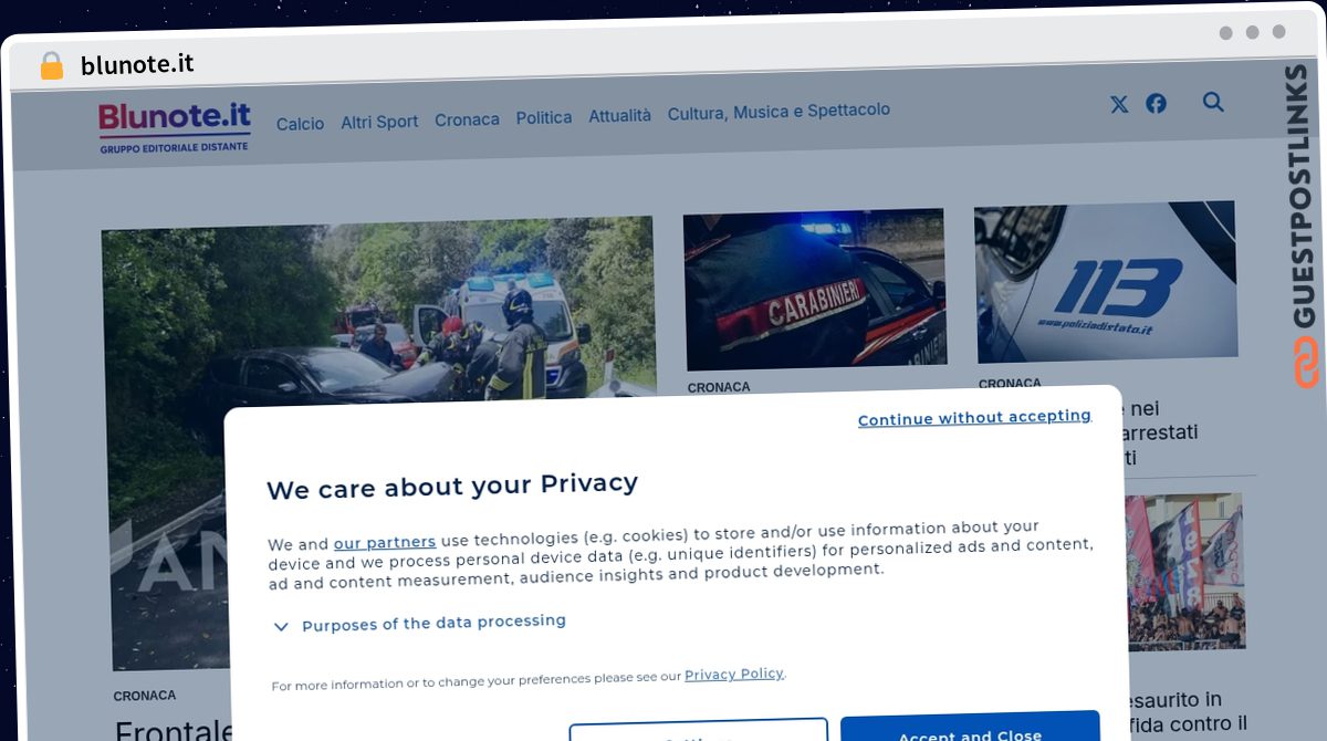 Publish Guest Post on blunote.it