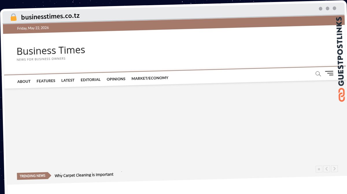 Publish Guest Post on businesstimes.co.tz