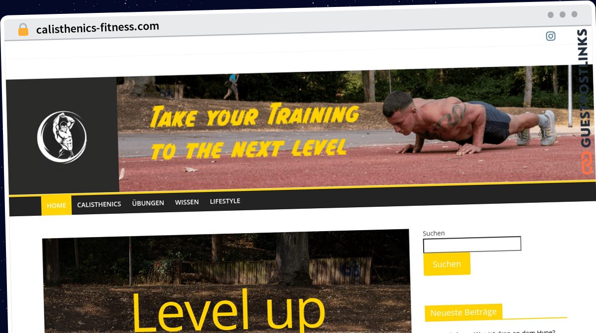 Publish Guest Post on calisthenics-fitness.com