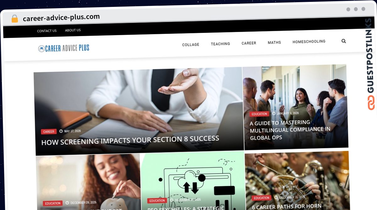 Publish Guest Post on career-advice-plus.com