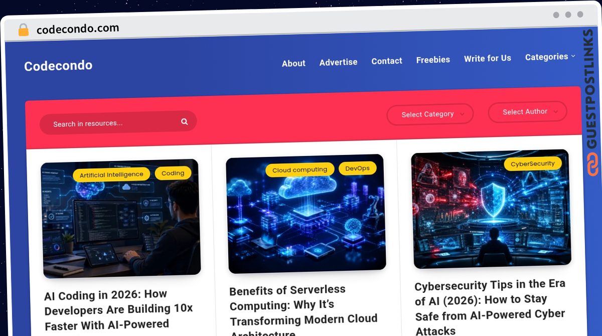 Publish Guest Post on codecondo.com