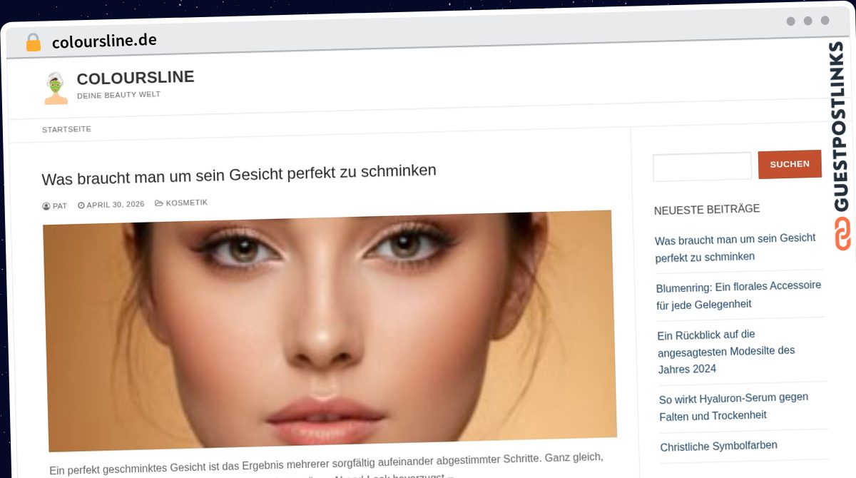 Publish Guest Post on coloursline.de