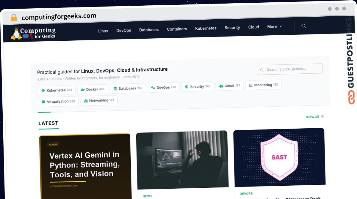 Publish Guest Post on computingforgeeks.com