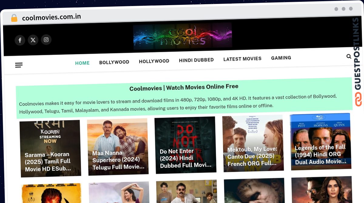 Publish Guest Post on coolmovies.com.in