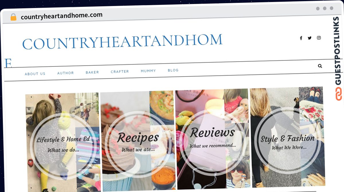 Publish Guest Post on countryheartandhome.com