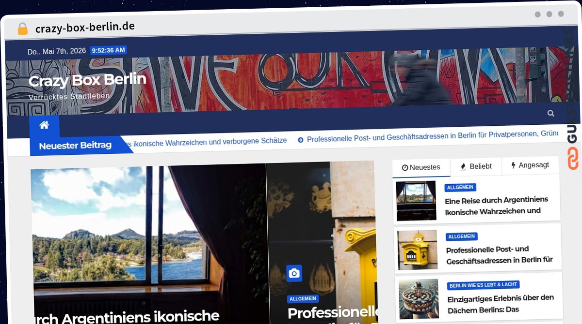 Publish Guest Post on crazy-box-berlin.de