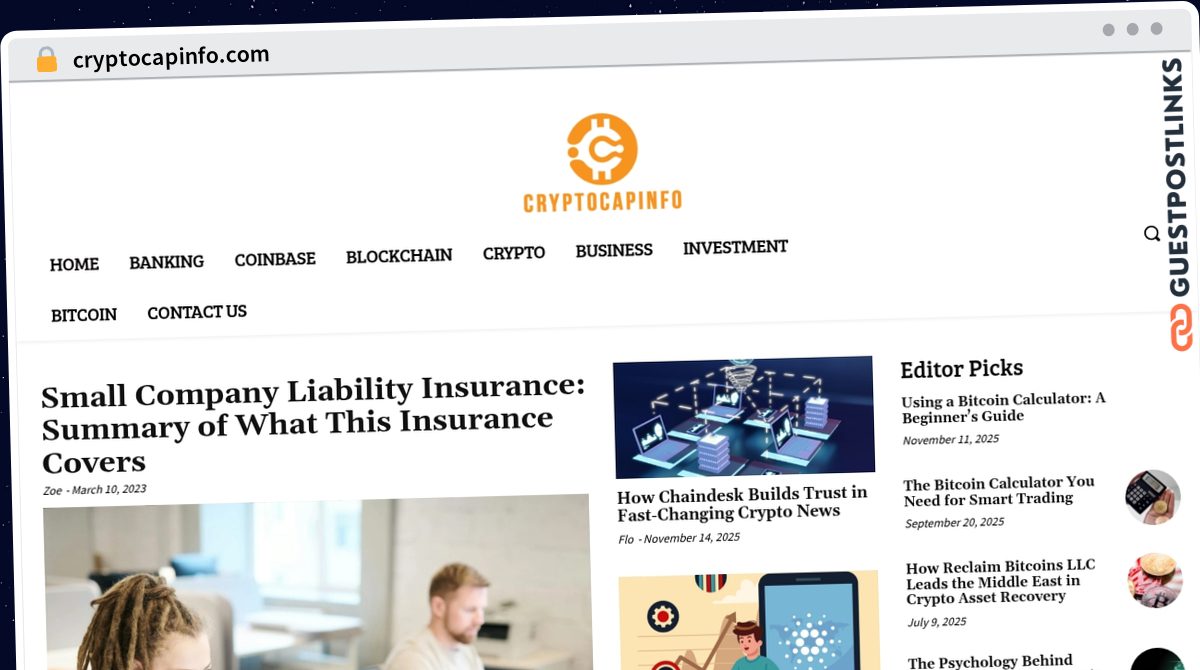 Publish Guest Post on cryptocapinfo.com