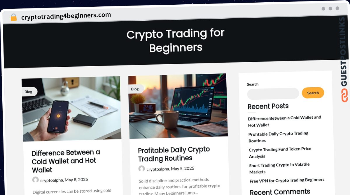Publish Guest Post on cryptotrading4beginners.com