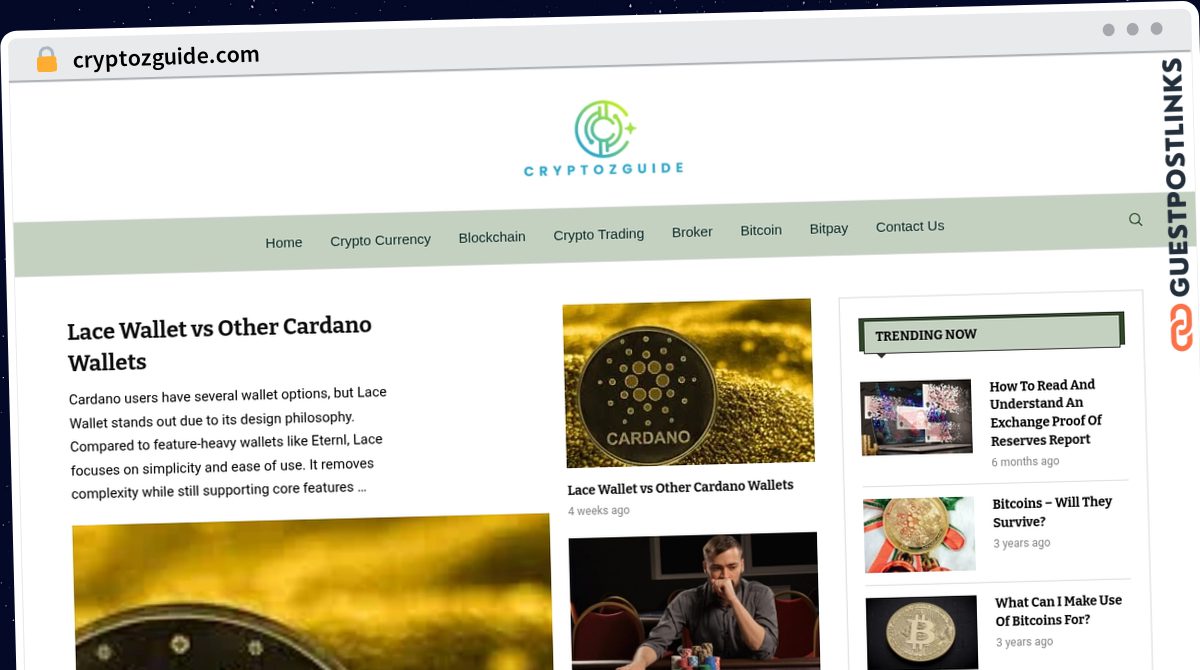 Publish Guest Post on cryptozguide.com