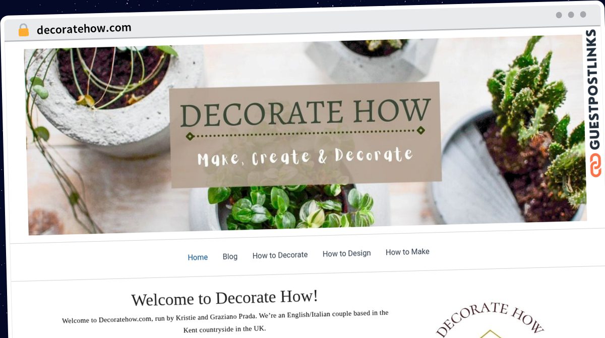 Publish Guest Post on decoratehow.com