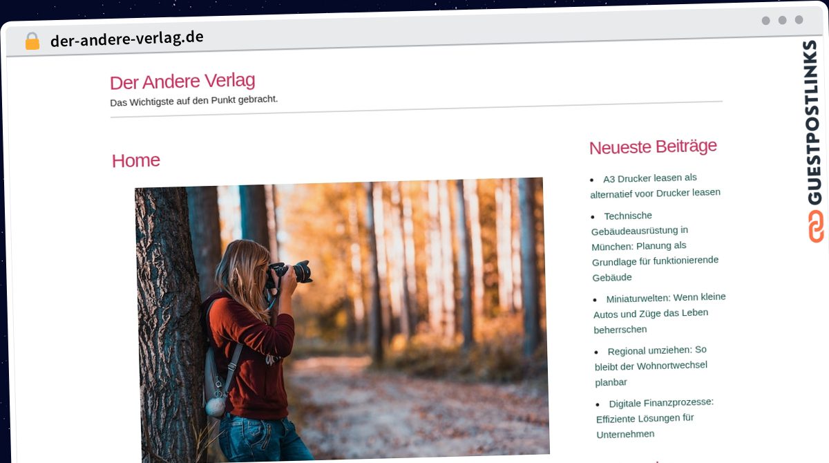 Publish Guest Post on der-andere-verlag.de